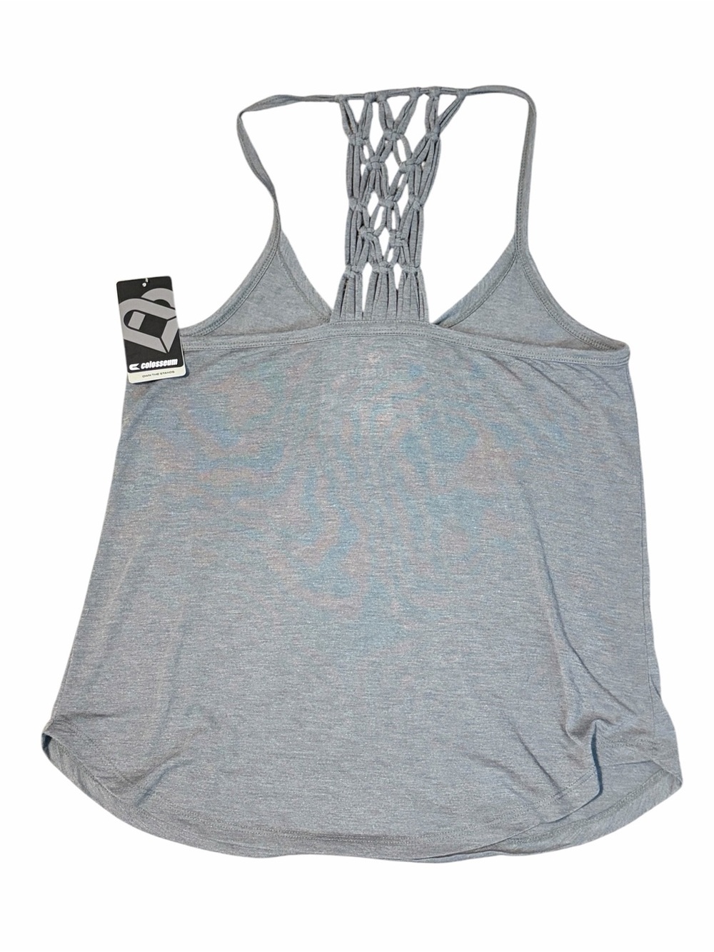 NWT Auburn Tigers Gray Macrame Racerback Tank Top by Colosseum Size Large - Picture 2 of 3